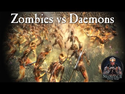 5000 Zombies vs Daemon Flamers of Tzeentch - Call of Warhammer -Medieval 2 Total War