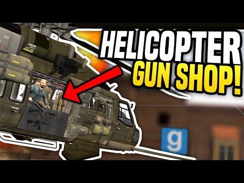 HELICOPTER GUN SHOP - Gmod DarkRP | Selling Guns From The Sky!