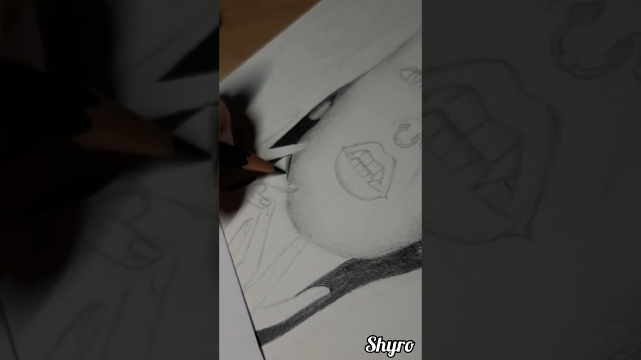 Drawing of the beautiful manicmoth on insta. #portraitart #portrait #art