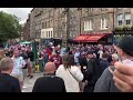 Aston Villa fans singing God Save The King in Edinburgh