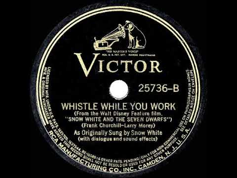 1938 HITS ARCHIVE Whistle While You Work   ‘Snow White’ movie cast Adriana Caselotti