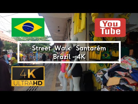 🇧🇷 Street Walk Santarém - Brazil - 4K