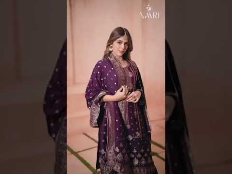 Naari Gulnayra Pure Viscose Pashmina Jacquard Wholesale Winter Wear Suits Catalog – product video thumbnail