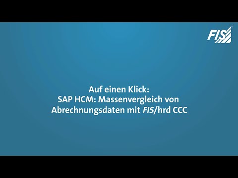Auf einen Klick: SAP HCM – Massenvergleich von Abrechnungsdaten mit FIS/hrd CCC