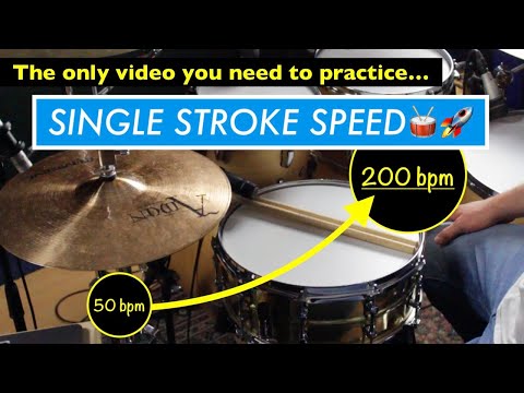 SINGLE STROKE SPEED TRAINING [50 - 200 bpm] | DRUMLION