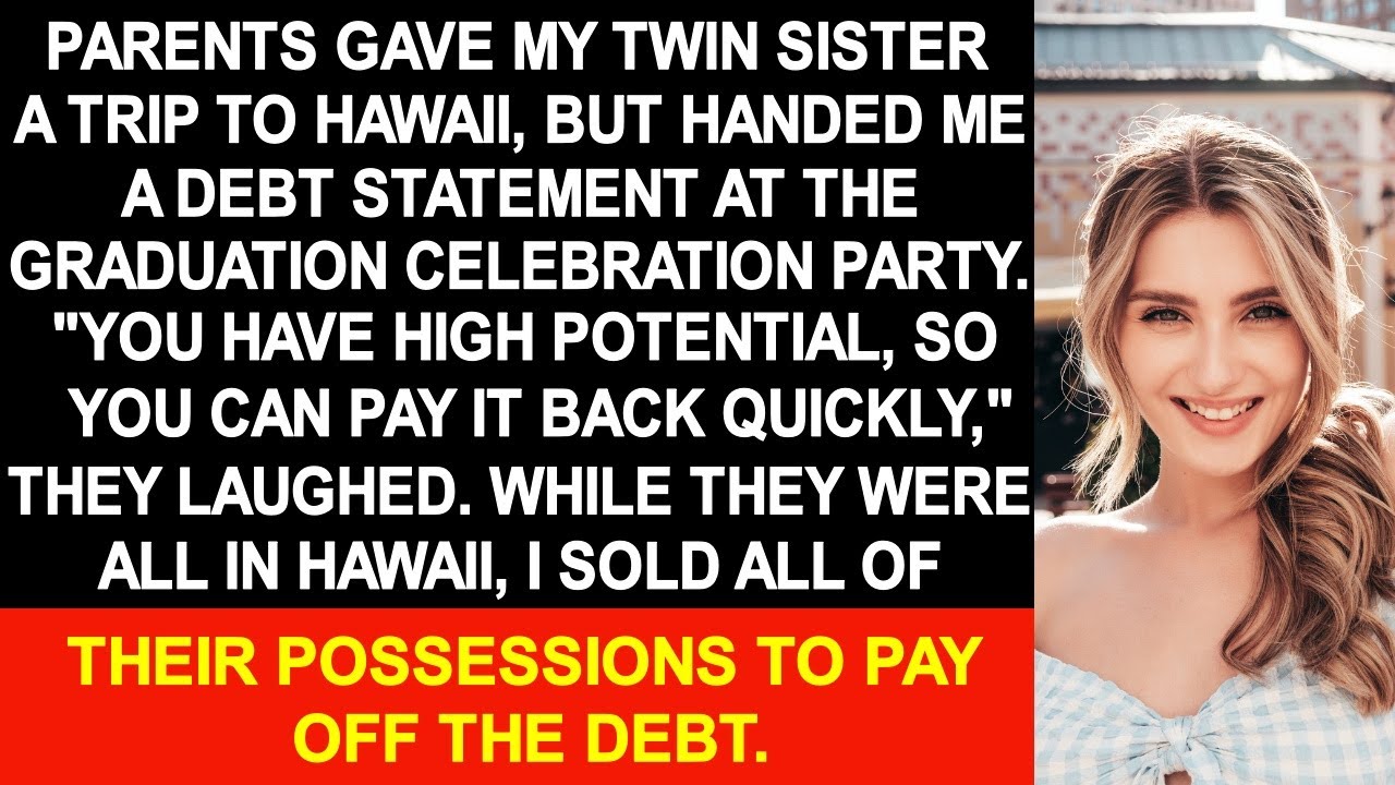 Parents gave my twin sister a trip to Hawaii, but handed me a debt statement for graduation. So