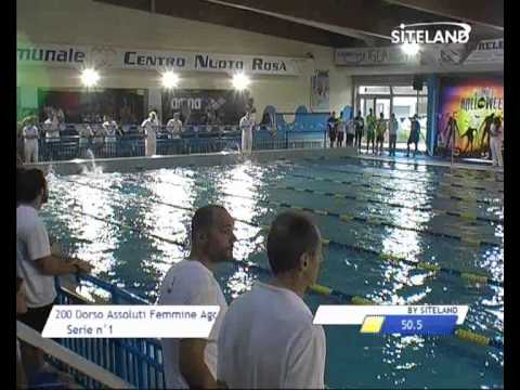 Serie 1 dei 200 Dorso  Assoluti Femmine Agonisti - Meeting di Halloween 2013 9 Trofeo citta' di Ros