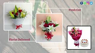 Roses and Lilies Mix Arrangement in Bouquet, Basket or a Vase