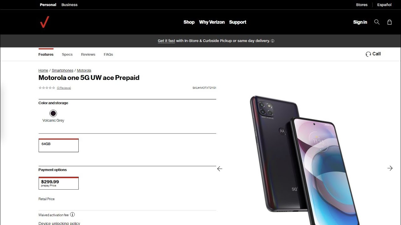 Motorola one 5G UW ace | Verizon Prepaid