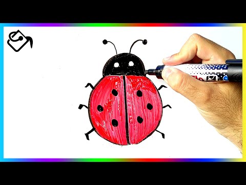 Comment dessiner une COCCINELLE facilement en couleur