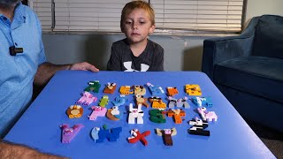 GONIEER Alphabet Letter Animals Building Set