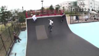 preview picture of video 'Freeline Skates Session@Jonanjima Skate Park (2009/11/29)'