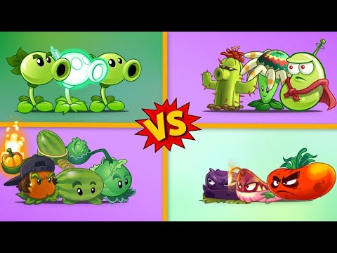 Plants Vs Zombies 2 Teams vs Teams [4 Teams Plants max Level Battle]