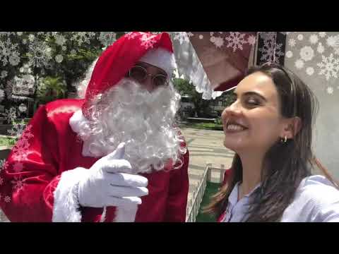 Papai Noel chega ao Centro de Santos