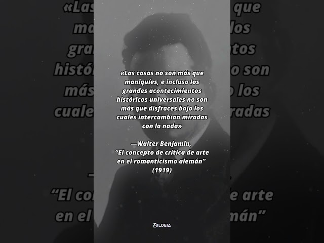 Vídeo relacionado con Walter Benjamin - Textos esenciales
