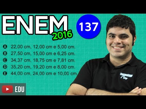 ENEM 2016 Math #02 - Scale and Percentage (with killer tip)