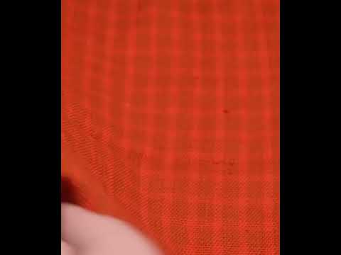 Check Orange & Brown Pure Khadi 290 GSM Handwoven Fabric — video