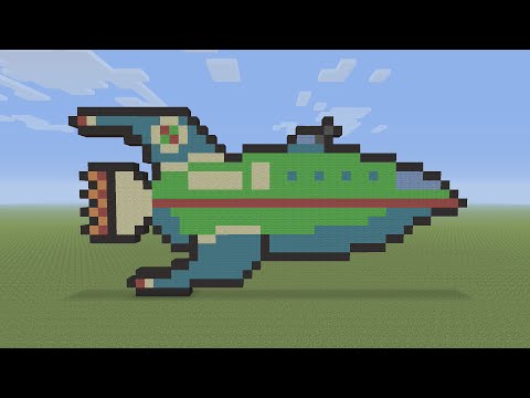 Minecraft Pixel Art - Futurama Ship