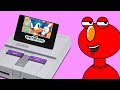 Elmo Turns Sonic Into A Game Cartridge Plays It On A SNES And Destroys The World Grounded