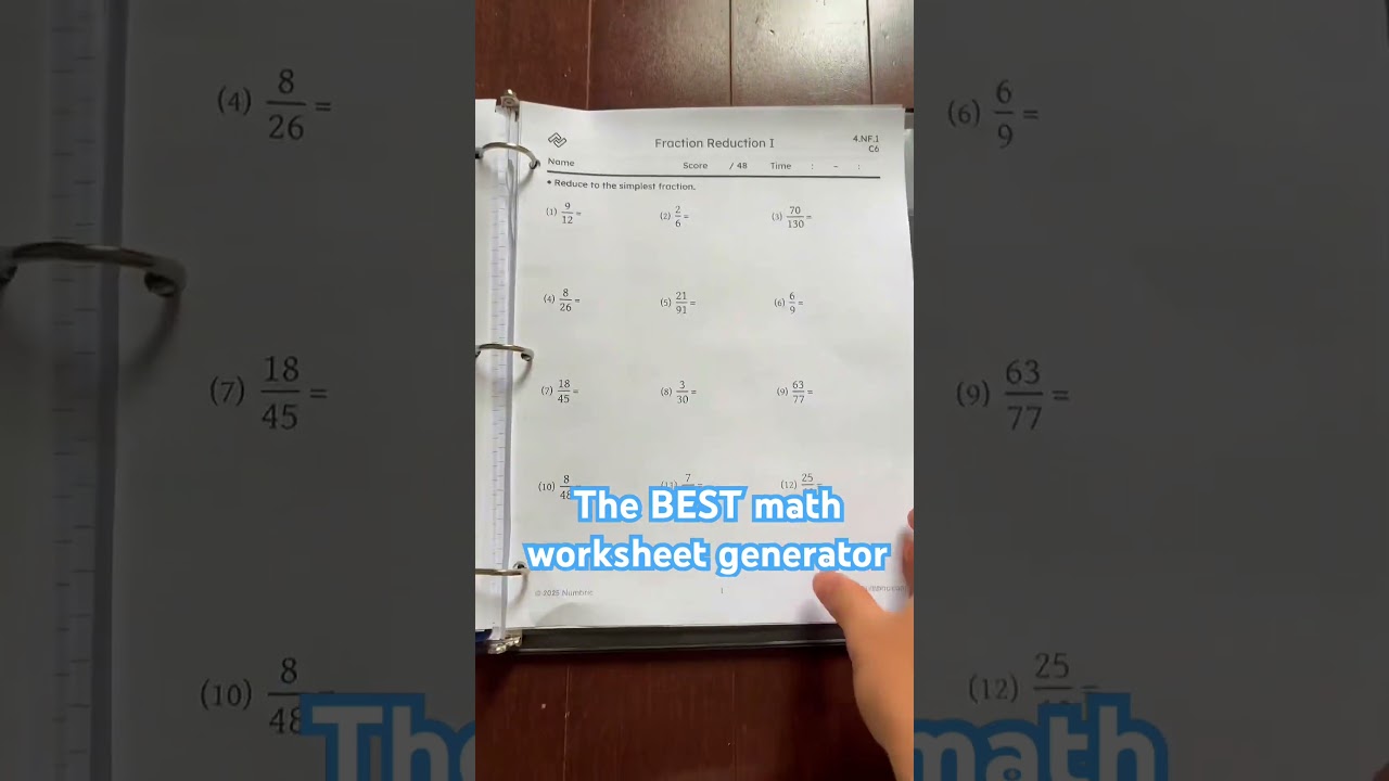 The BEST math worksheet generator! Free math worksheets for grades 1-12 at Numbric.com!