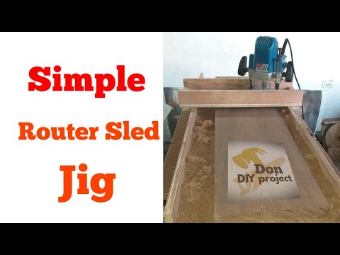 Simple Router Sled Jig for Flattening Boards