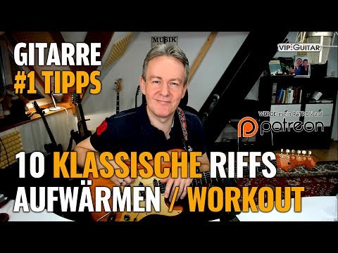 Gitarre lernen: 10 klassische Gitarrenriffs für dein Workout - perfekt auch zum Aufwärmen!