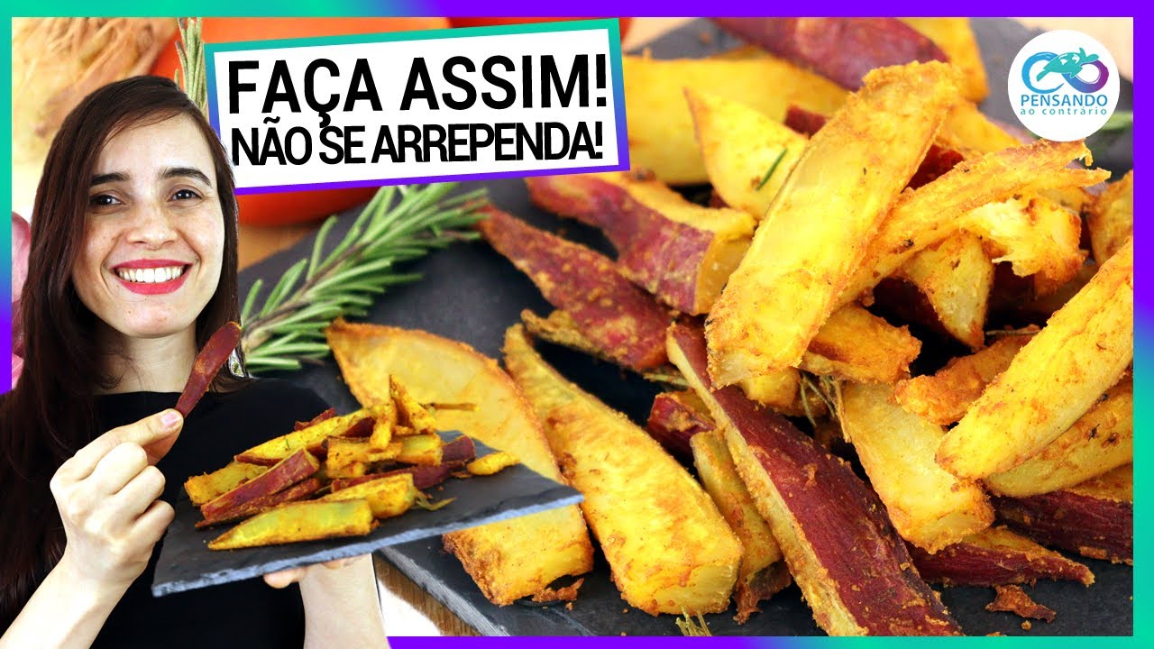 FAÇA BATATA DOCE ASSIM E NUNCA MAIS VC FARÁ OUTRA RECEITA! Crocante e substitui o pão