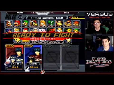 VS Weekly 08/14/16 - Winners R2 - Andres (Red Marth) vs Tater (Blue) - Melee