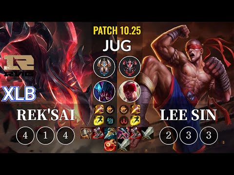 RNG XLB Rek'Sai vs Lee Sin Jungle - KR Patch 10.25