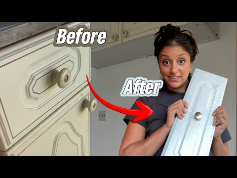How To Vinyl Wrap Kitchen Cabinets | Beginner Friendly