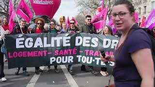 manifestation antifasciste antiraciste  Paris le 22 mars 2025