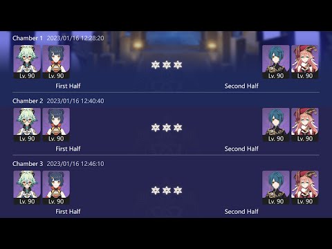 🚫 5 ⭐ Spiral Abyss 3.3 11F Full Star Phase 3
