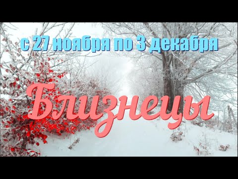 БЛИЗНЕЦЫ ♊️с 27 ноября по 3 декабря.