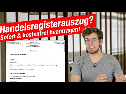 Handelsregisterauszug online anfordern? Sofort & kostenlos in 3 Schritten anfordern & herunterladen