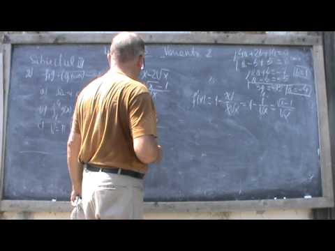 2. Bazele Matematicii: Lectia 53 - Continuam sa rezolvam variante de bacalaureat 2/4
