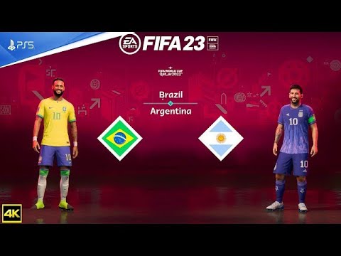 FIFA 23 - Brazil Vs Argentina - FIFA World Cup Final Qatar | PS5™ [4K ] Next Gen