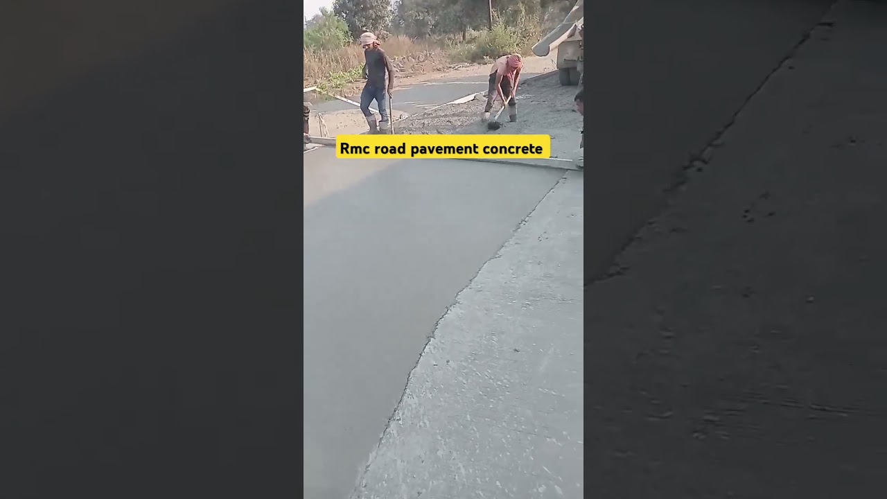 RMC concrete road pavement construction 🚧 #cement #construction #jcb #rmc #infrastructure