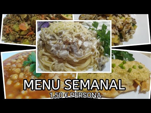 Menú Semanal Sano y económico #1 Recetas fáciles 💰 ahorra en tus compras 😉