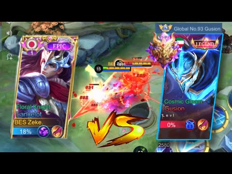 AGGRESSIVE LANCELOT VS TOP GLOBAL GUSION ! | MOBILE LEGENDS