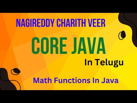 Part 4 Math Functions In Java Java Programming In Telugu