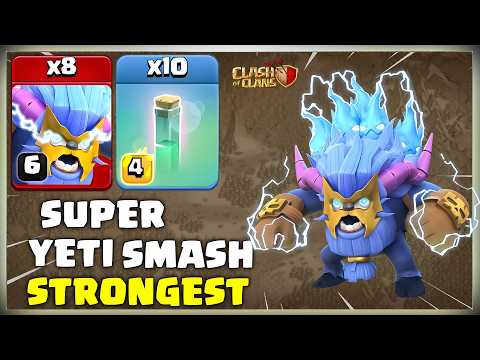 Strongest Th16 Super Yeti SMASH Attack Strategy with RC Charge | Clash of Clans