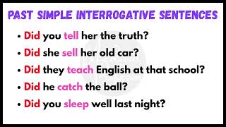50 Past Simple Questions with Irregular Verbs | English Grammar Practice