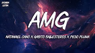 Natanael Cano x Gabito Ballesteros x Peso Pluma - AMG (Letra/Lyrics) | MIX LETRA