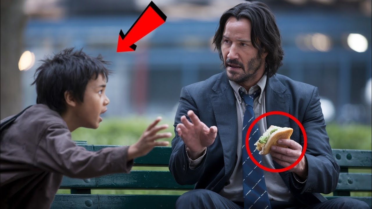 Homeless Boy Shouts ‘Don’t Eat That!’ keanu revees Freezes When He Finds Out Why