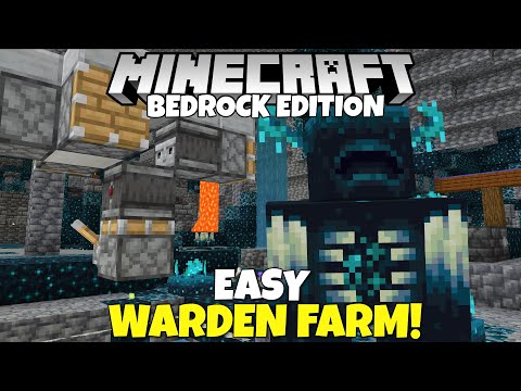 Minecraft WARDEN FARM! Simple & Easy! Minecraft Bedrock Wild Update Tutorial! #short