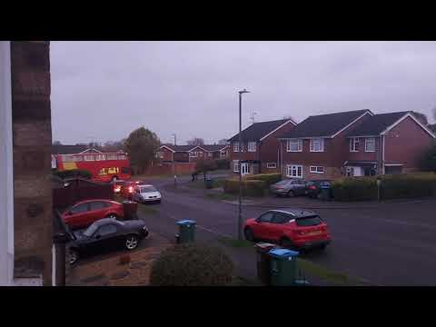 plaxton prident W495WGH Red Rose Travel going up Elm Farm Road Volvo B7TL