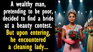 When the wealthy man encountered the cleaning lady...