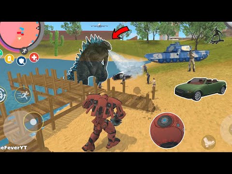 Rope Hero: Vice Town (Transformer Robot Fight on Wooden Port) Tank inside Sea - Android Gameplay HD