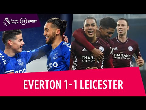 Everton v Leicester (1-1) | Honours even at Goodison Park! | Premier League Highlights