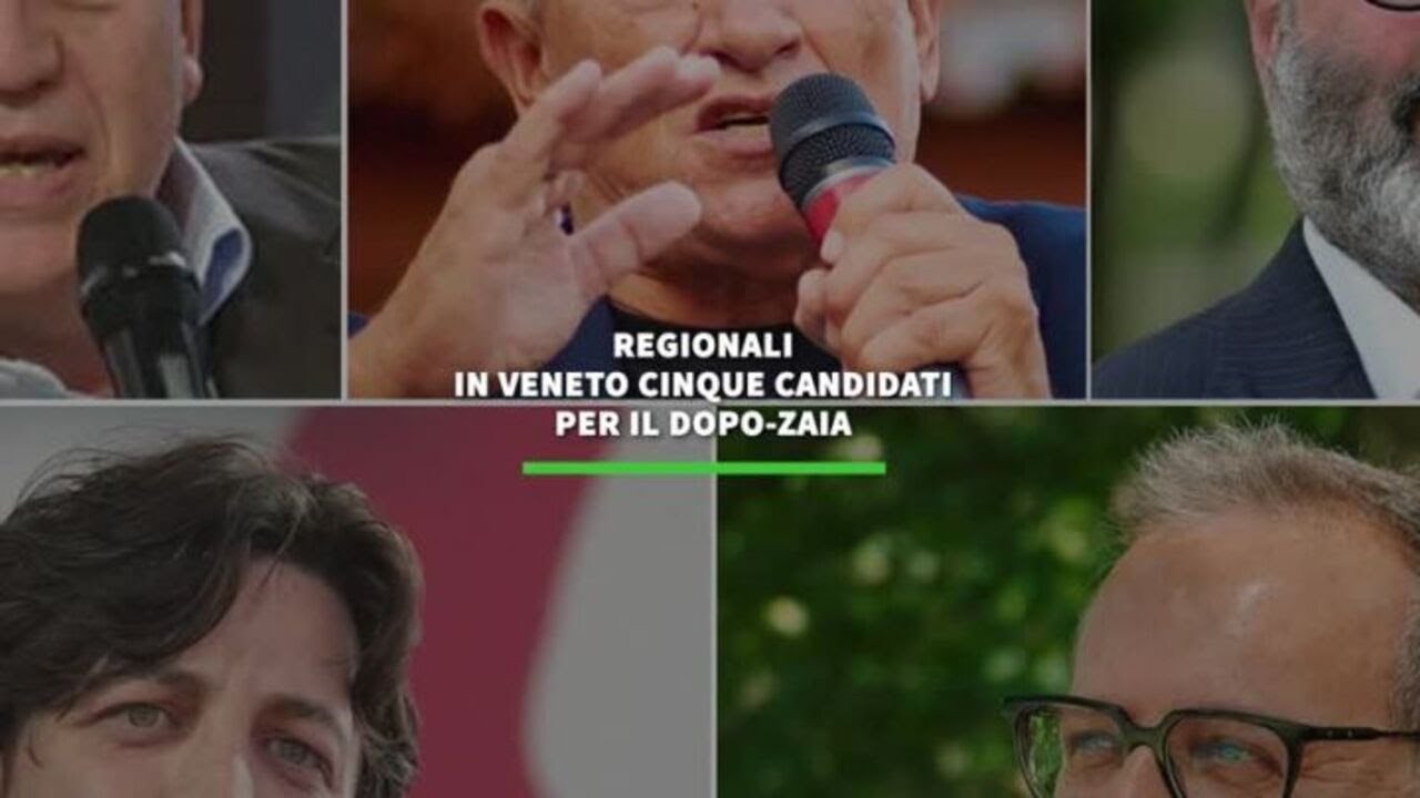 Regionali in Veneto cinque candidati per il dopo-Zaia